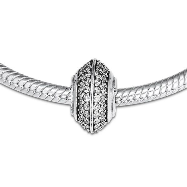 Contas de espaçador de verão em prata esterlina de 925 spacer sparkling pavimenta encantamentos de pavilhões de braceletes de joias de estilo pandora europeia DIY para mulheres 798066cz