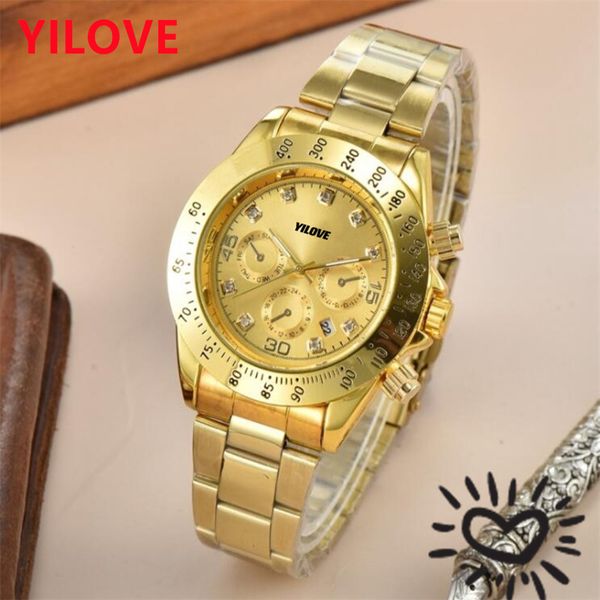 Montre de Luxe Mens Watch Stainless Steel Best Fashion Clock Quartz импортированный движение круглый циферблин