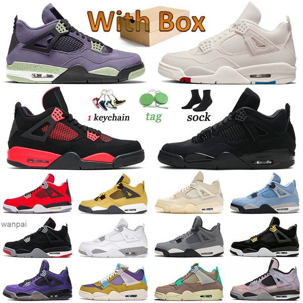 

2022 arrival 4 4s basketballs shoes mens jumpman sneakers designer womens sports canvas black cat purple suede sail white oreo zen master