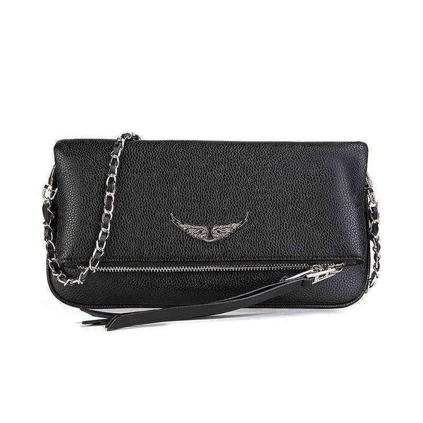 

nieuwe vrouwen crossbody tas messenger vrouw schoudertassen vleugels decoratie tassen voor echt lederen ketting dames 220704