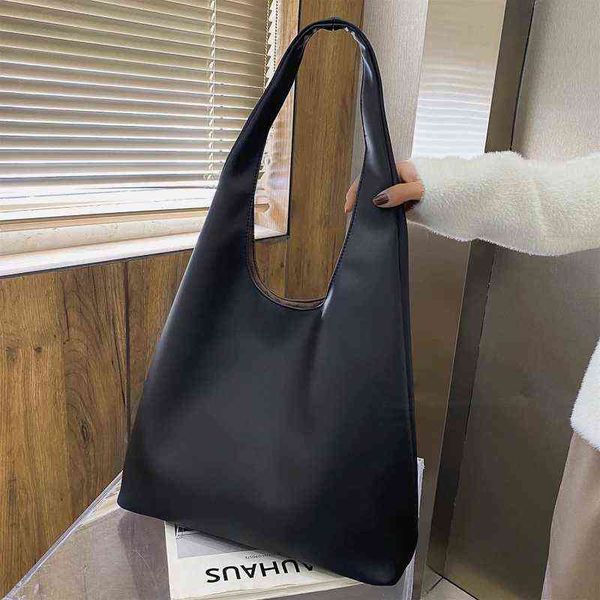 

evening bags soft leather shoulder women winter new handbag casual lady totes fashion hobo shopping girls handle 220420