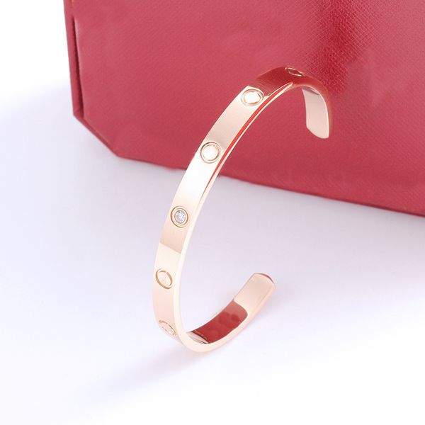 

rose gold bracelets designer jewelry silver bangles c shape fashionable and simple opening stainless steel designers jewellery charm diamond, Golden;silver
