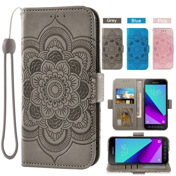 Brieftaschen-Hüllen für Samsung Galaxy Xcover 4 5 Pro Xcover4 Xcover5 Fundas Capa Magnetkartenfach mit Lanyard Geldbörse Ständer Flip Cover