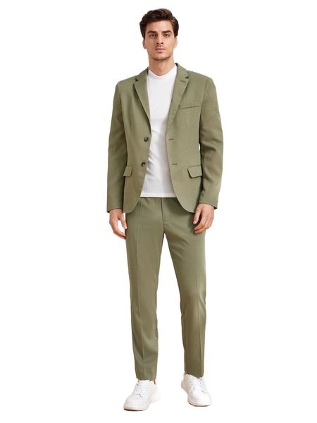 

men single breasted flap pocket blazer 9933#, White;black