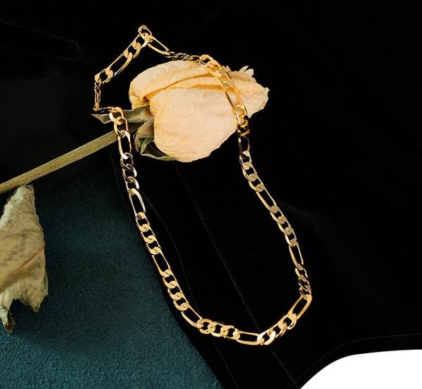 

18k plated gold chain necklace collarbone neck hip hop cool wind, Silver