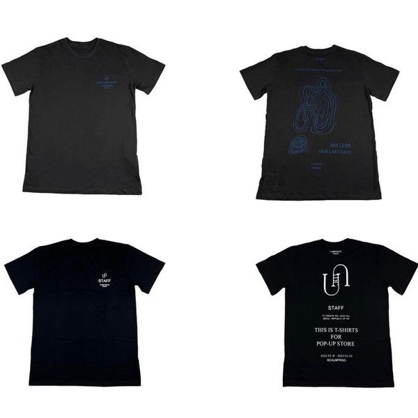

black 2023ss t-shirt men women 1 t shirt oversized tee, Black;brown