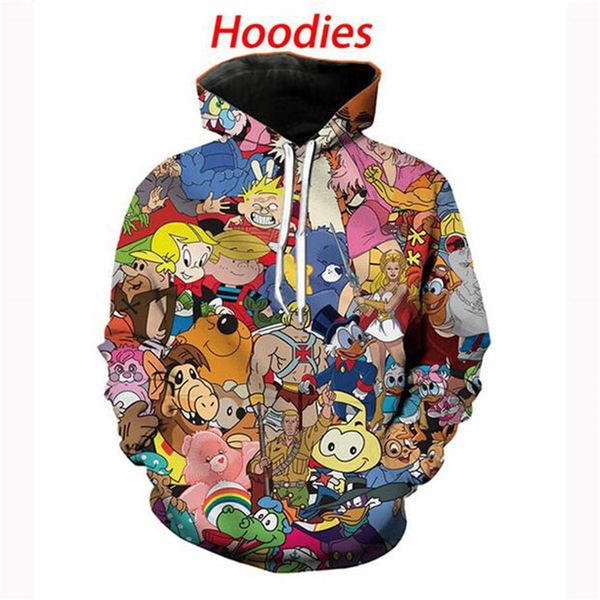 

new fashion summer designer hoodies mens women 3d casual hoodie cartoons collage 80s harajuku pullovers r06562557, Black