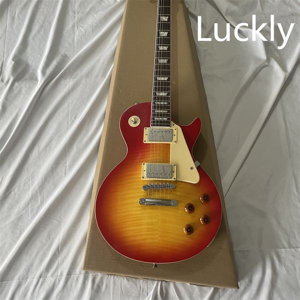 

in stock fire eagle lp electric guitar square fingerboard cloud red circle yellow color shell edge guitarra guitars