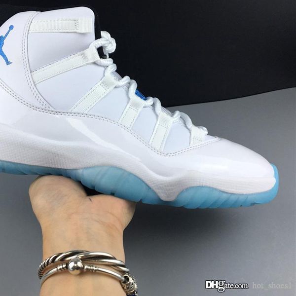 

air 11 legend blue white black 378037-117 11s xi men sports casual shoes sneakers qulaity trainers with original box chaussures, Black;white