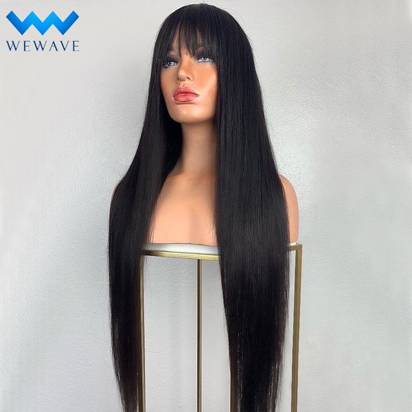 

accessories wig with bangs human hair short bob wigs for black women brazilian full bone straight 30 inch 100% human bang fringe, Silver