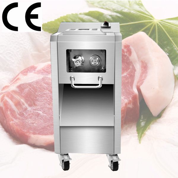 Máquina de fatizador de carne de aço inoxidável para restaurante cafeteria Hotel Equipamento de processamento de carne para fatia comercial cortador de cubos de imersão