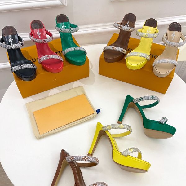 

2022 new sandal goddess fan high-heeled shoes high-quality fashion temperament studded flowers solid color joker shoes, Black