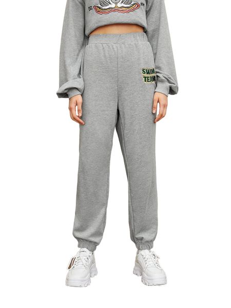 

x kmintern elastic waist letter embroidery sweatpants w6qx#, Black;white