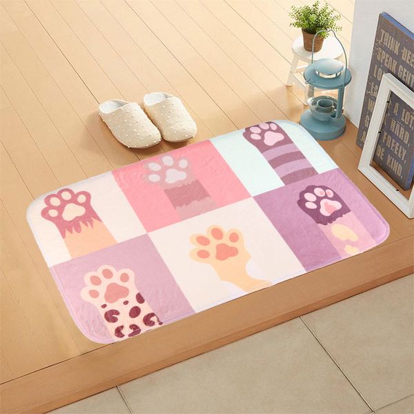 

cartoon printed non slip water absorbent floor rugs kitchen carpet bath mats living room door pad