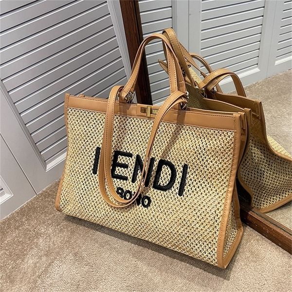 

large capacity women's summer popular straw single versatile ins portable commuter tote 80% off purse sales