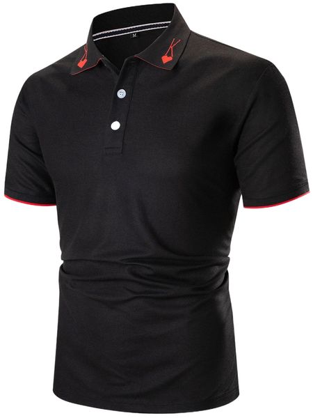 

men playing card print polo shirt e6im#, White;black