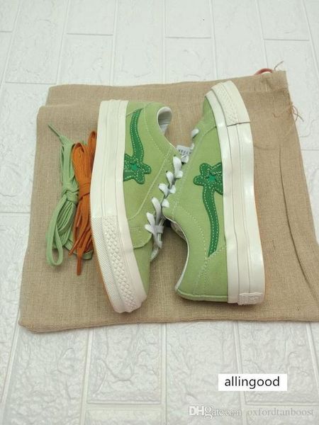 

men ttc creator one star ox golf le fleur canvas shoes womens jelly suede fashion all scarlet green yellow sneakers 35-44