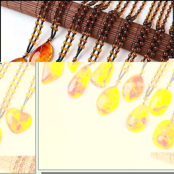 

pendant necklaces pendants jewelry colorf resin handmade beaded for women men sweater chain party club decor fashion accessories drop deli, Silver