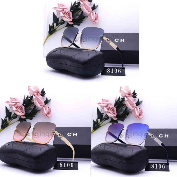 

designer channel sunglass cycle luxurious fashion eyewear woman mens lovers new metal frame hollowed out personalized glasses, White;black