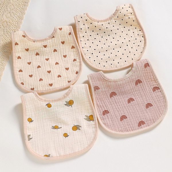 

muslin gauze baby bibs newborn boys girls burp cloth bandana cotton toddler scarf infant saliva towel scarves baby
