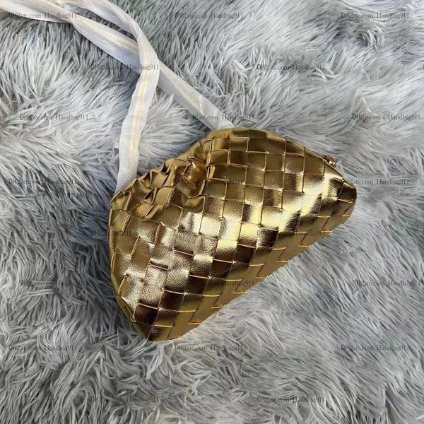 

luxury brand gold woven cloud bags for women high-quality leather silver shoulder bags designer knitting purses crossbody bag womens satchel