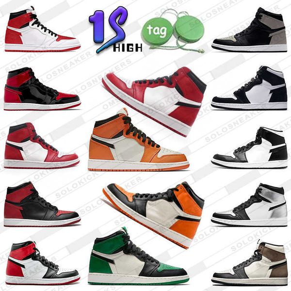 

jumpman 2023 bred patent 1 basketball shoes designer 1s georgetown rebellionaire surfaces men women banned light smoke grey trainers sportss