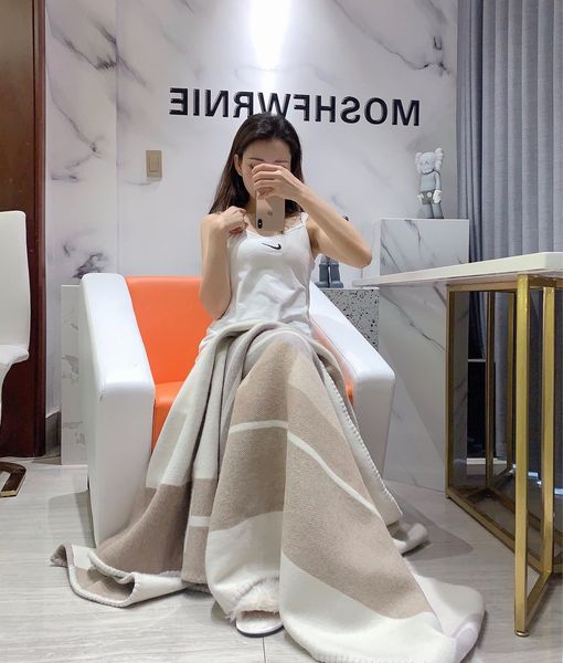 

good quailty beige blanket thick home sofa wool blanket selling