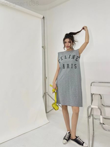

casual dresses designer chaopai 22 spring and summer new loose wide simple classic letter printing slim casual t skirt y6gz, Black;gray