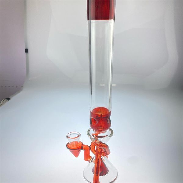 Smoking Pipes Shisha Red Recycling Bong 17 Zoll 18 mm Joint Smoking Pipe Oil Rigs