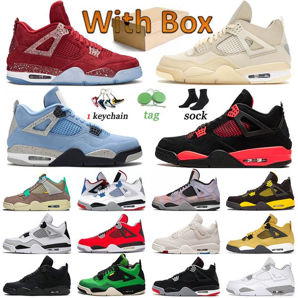 

4 basketball shoes jumpman sneakers black cats 4s canvas mens sports zen master new bred white oreo red thunder toro bravo womens trainers m