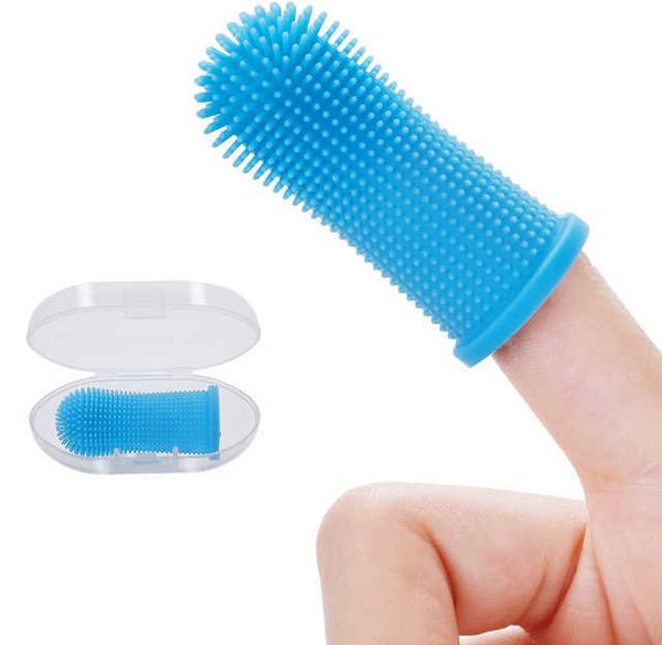 

dog grooming dog super soft pet finger toothbrush teeth cleaning bad breath care non-toxic silicone tools dogs cat supplies inventory 100pcs
