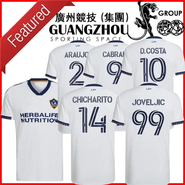 

22 23 mls los soccer jersey angeles 2022 2023 galaxy cabral10 d.costa chicharito leerdam alvarez joveljic football shirts home awamy third, Black;yellow