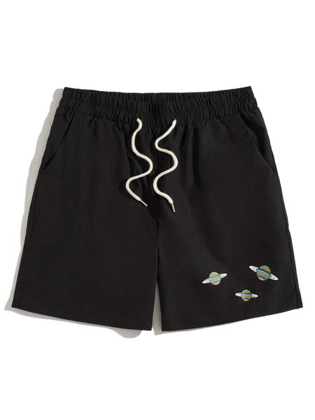 

romwe guys cartoon graphic shorts s9yg#, White;black