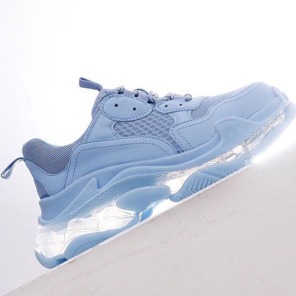 

casual shoes 2022 paris crystal bottom triple s dad platform sneakers for men women vintage old grandpa trainer eur 36-45 z86, Black