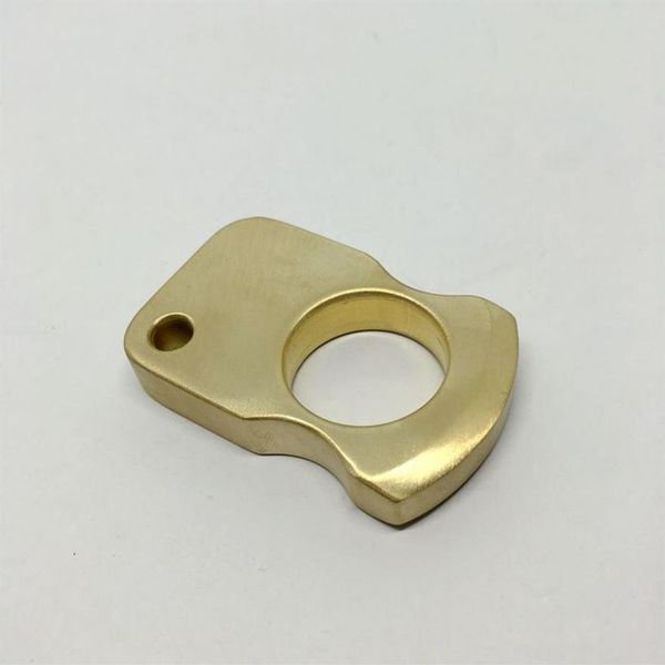 

10mm thick brass key ring wire drawing pure copper quick hanging edc self defense finger tiger lebf727205l, Silver