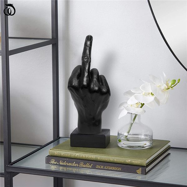 Mittelfinger-Kunstskulptur, personalisierte Geste, Modell, Statue, Handornament, Desktop-Figuren, Kunstharz, Kunsthandwerk, Heimdekoration, Zubehör 220629