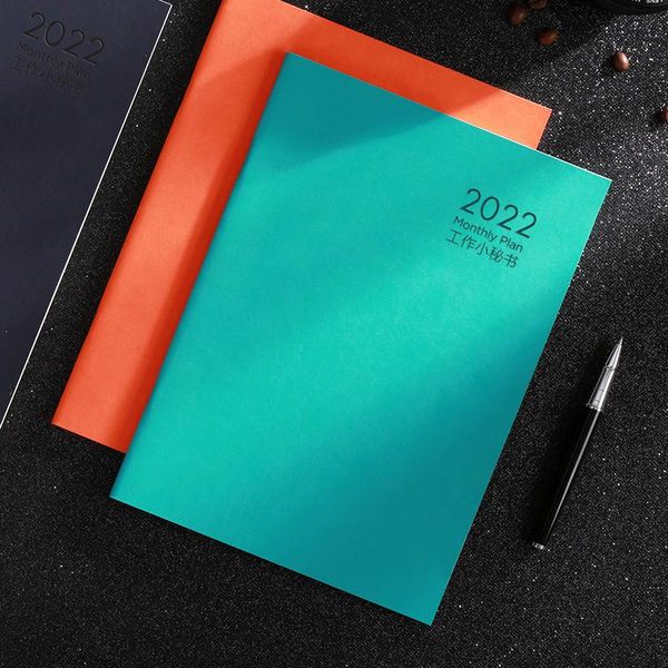 NOTEPADS 2022 Organizador do planejador da agenda A5/B5 Notebooks e periódicos Notas do escritório semanal Cronograma mensal Cronograma de viagens Manual de redação de viagens