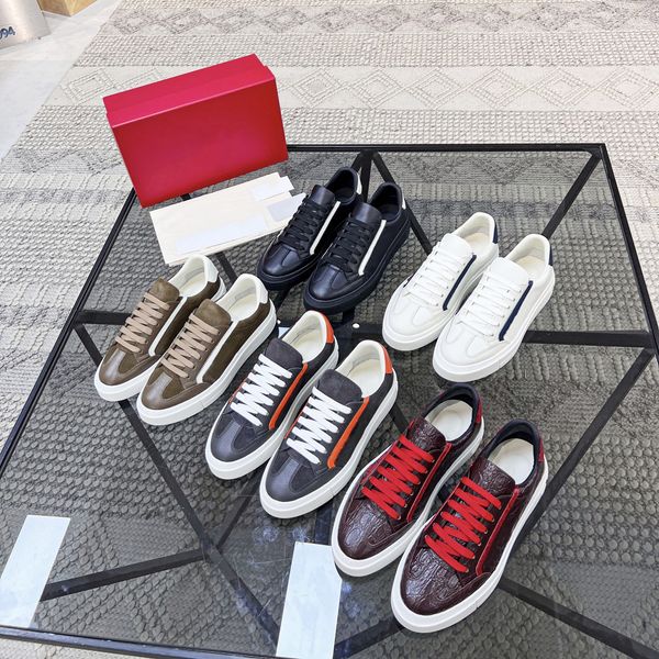 

r luxury men board shoes level cowhide flat soled casual tennis shoes stylish breathable skateboard shoe man basketball sneakers runner trai