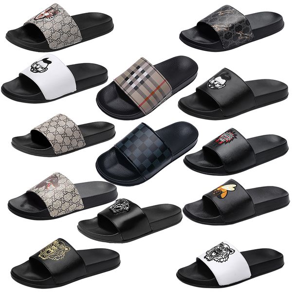 

luxury brand slides sandals designer slippers shoes g grid pattern avatar beach sandal slipper men light flip flops sneakers size 39-46, Black