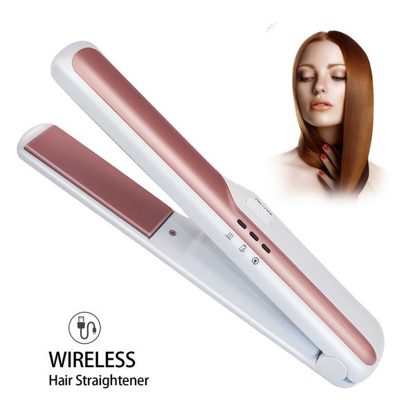 

New Wireless Mini Straightener Mini Rechargeable Straightener combs don't hurt Hair USB Ceramic Curler splint Fashion