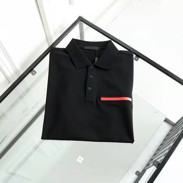Lüks Polo Mens Polos Poloshirt Top Tee Kısa Kollu T-Shirts Tasarımcı Gevşek Tees Sıradan Siyah Beyaz T Shirt Üstler Luxe Bol Gömlek Erkekler Plu