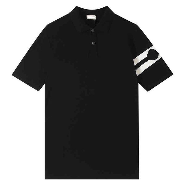 

men's polos luxury spring summer lapel polo short sleeve men's business leisure high, White;black