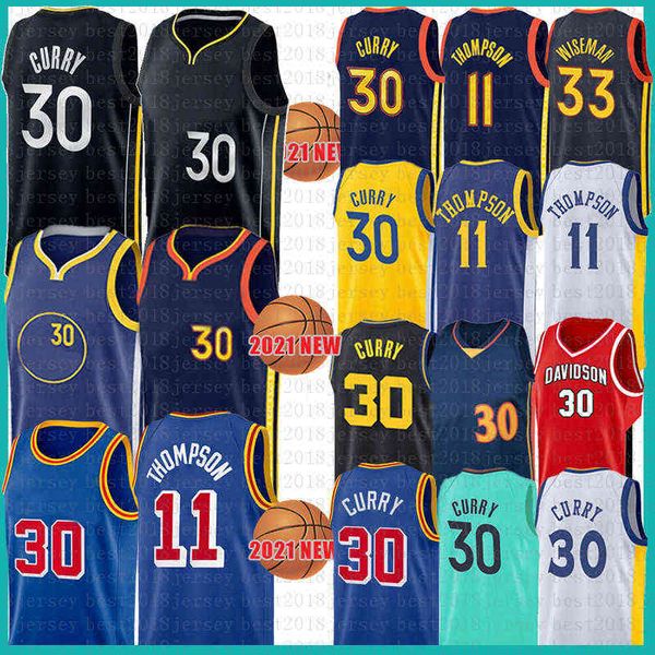 

mens youth kid's stephen curry wiseman basketball jersey klay thompson davidson wildcats shirts ncaa college jerseys 30 33 11 mvp hall