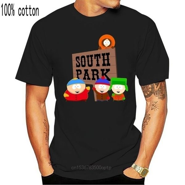 

sign cartman stan kyle womans t shirt black (sizes s-2xl) 634547703515 retro o neck tee shirt 220425, White;black