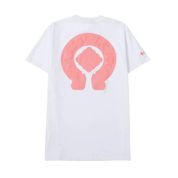 

brand men's classic t shirts ch luxury man t-shirt summer women cross sanskrit tees letter designer tshirts boy loose round neck shirt, White;black