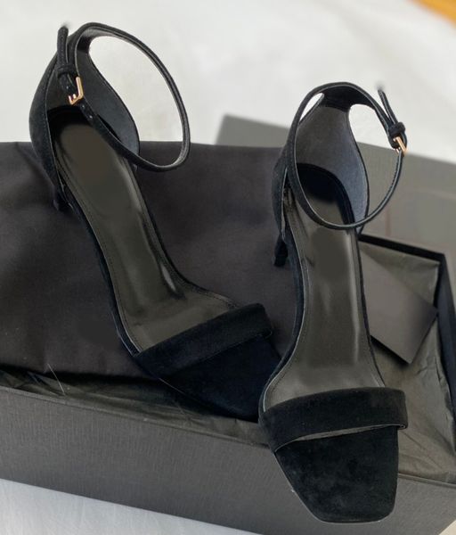 

luxury high heels leather sandals women designer sandals summer sexy, Black