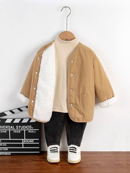 

toddler boys teddy lined coat she, Blue;gray