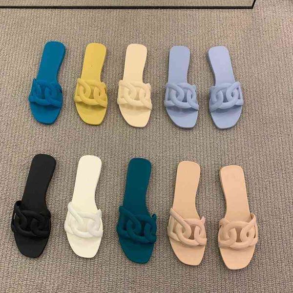 

herme slippers luxury women classic herme slippers oran flat french style niche sandals women's shoes wear 2022 summer beach fairy jell, Black
