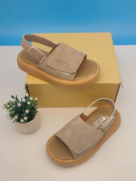 

boys letter detail slingback sandals she, Black;red