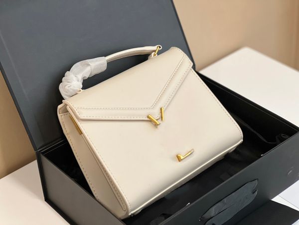 

designers shoulder bag luxury tote purse handbag message bags cluth brand classic genuine leather crossbody ol gift box 20cm white